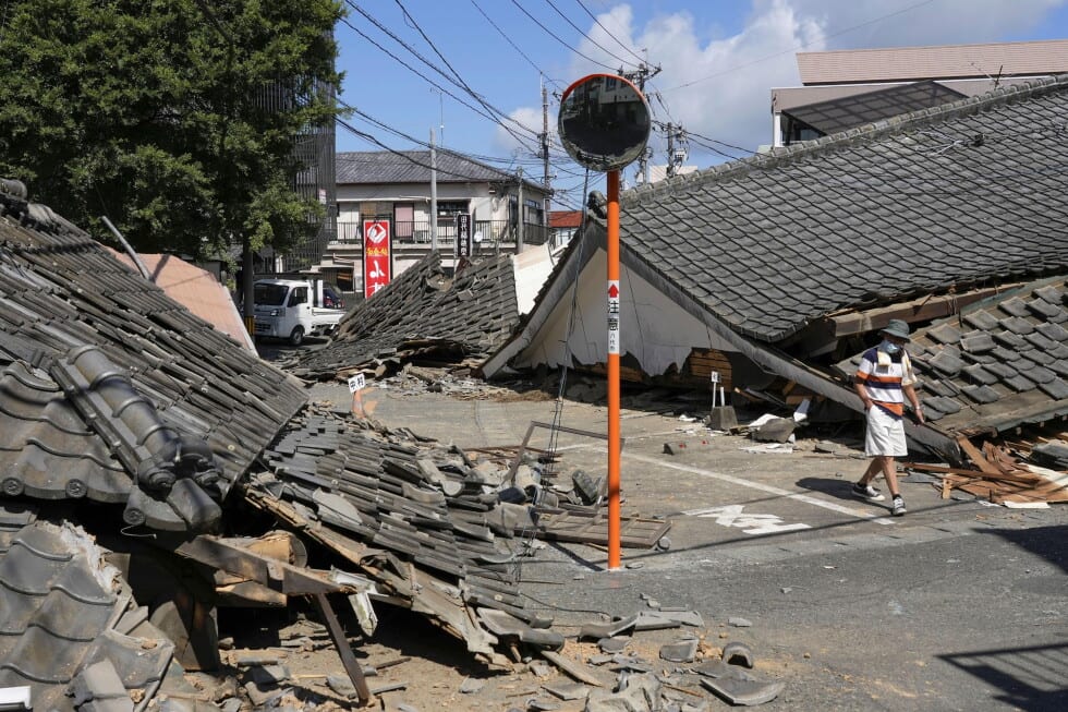 Quake survivors in Japan sleep in cars in sweltering heat as death toll rises to 34
